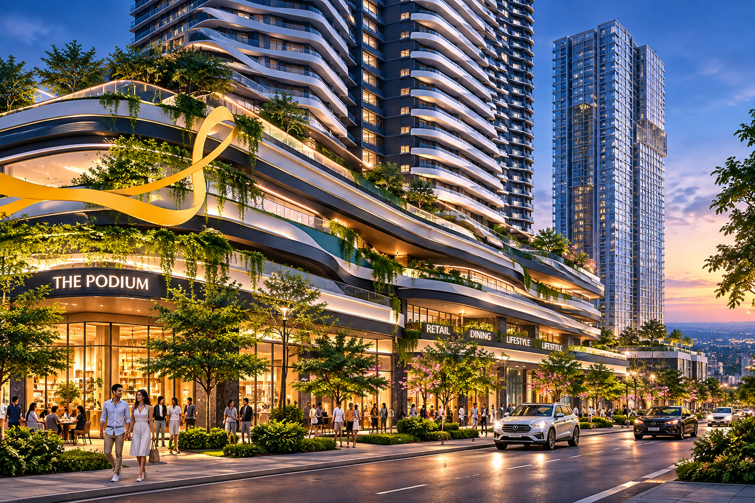 The Wave Towers Cebu IT Park editorial lifestyle visualization based on project imagery
